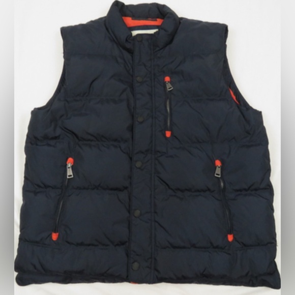 NWOT Orvis Down Essex Quilted Blue Full Zip Puffer Gilet Vest Coat Jacket - Picture 1 of 3